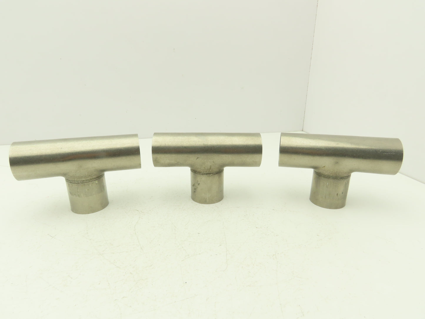 2" OD Tee Butt Weld Adapter Stainless Steel Tumble Finish A = 3 Lot of 3