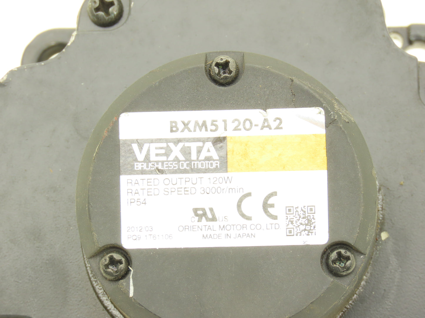 Oriental Vexta BXM5120-A2 Brushless DC Motor 120W 1/6Hp 3000 RPM