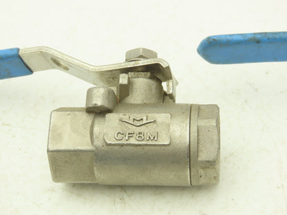 Milwaukee Valve CF8M Ball Valve Stainless Steel 1/2"NPT Female Lot of 6