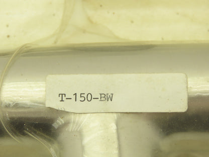 1-1/2" OD Butt Weld Vacuum Tee Stainless Steel Satin Finish A = 2.25" Lot of 6