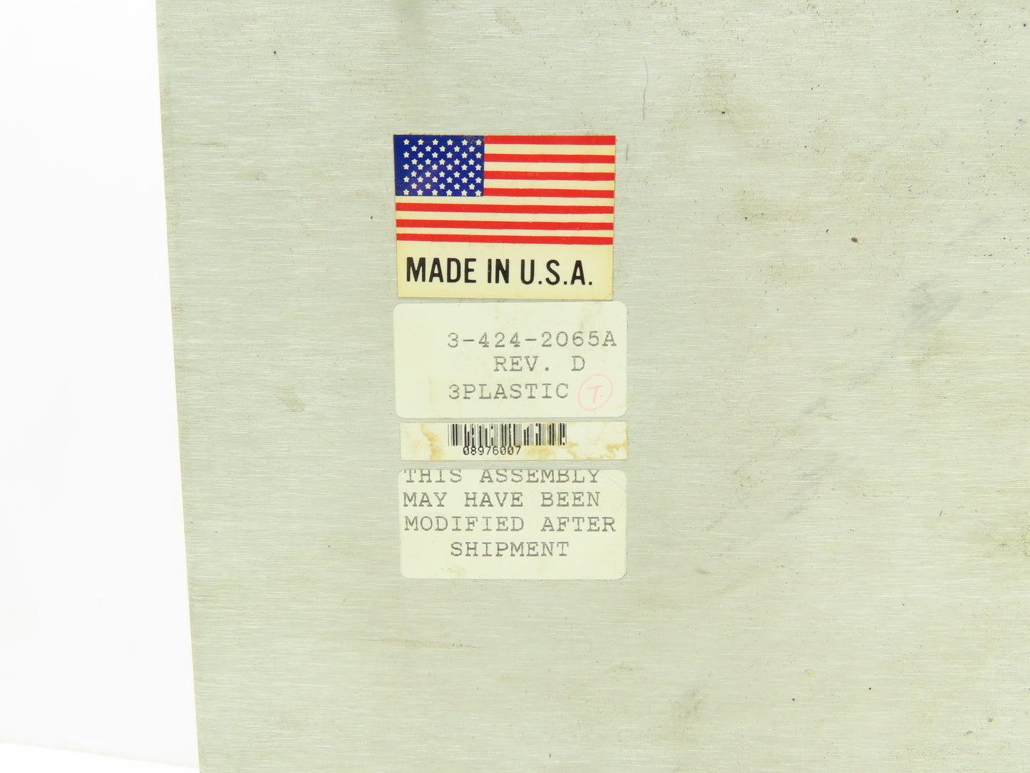 Cincinnati Milacron 3-424-2065A Camac VST Controller Control Panel Rev D