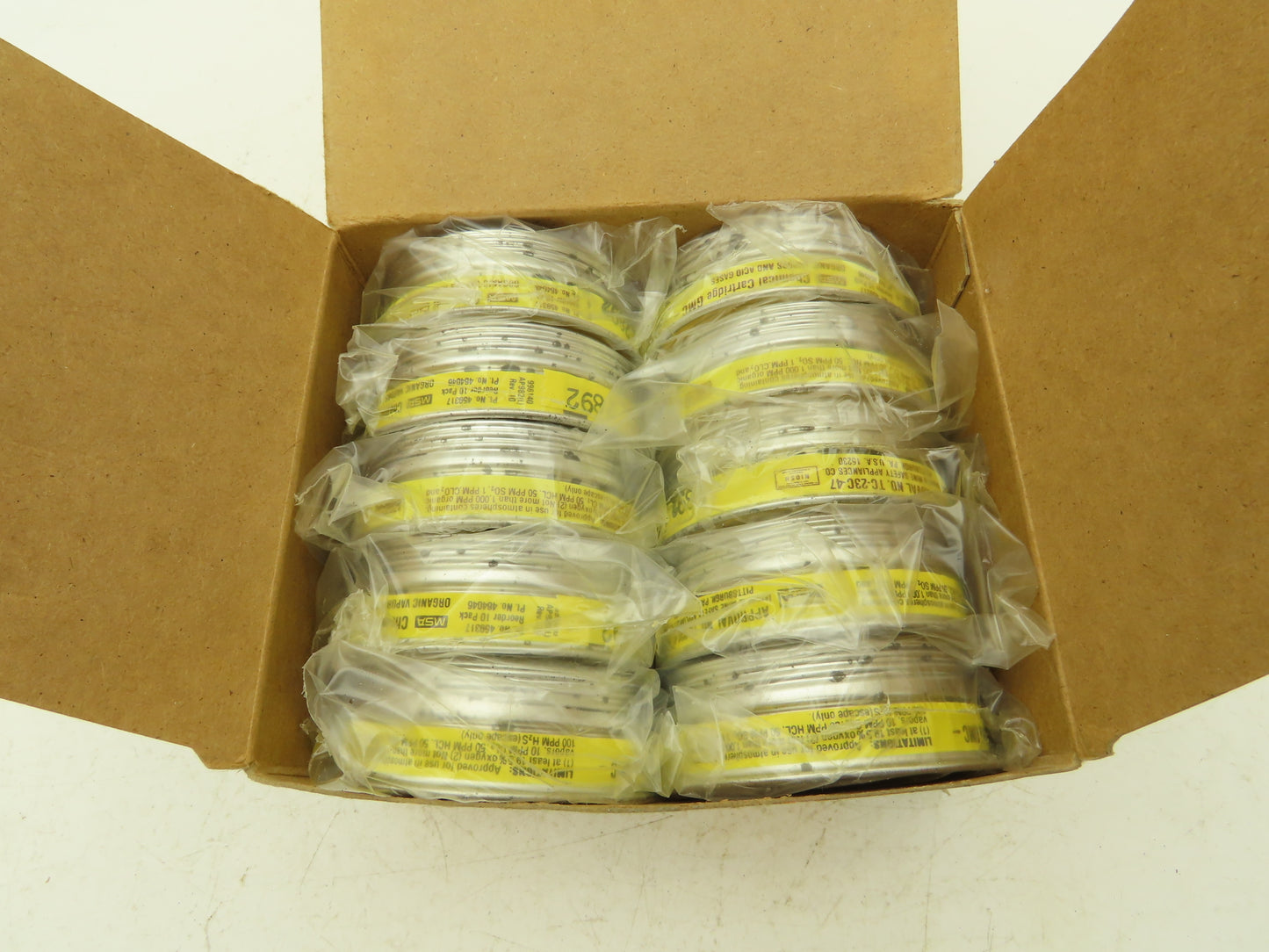 MSA 459317 Respirator Chemical Cartridge Filter /Acid Gas  Lot of 10