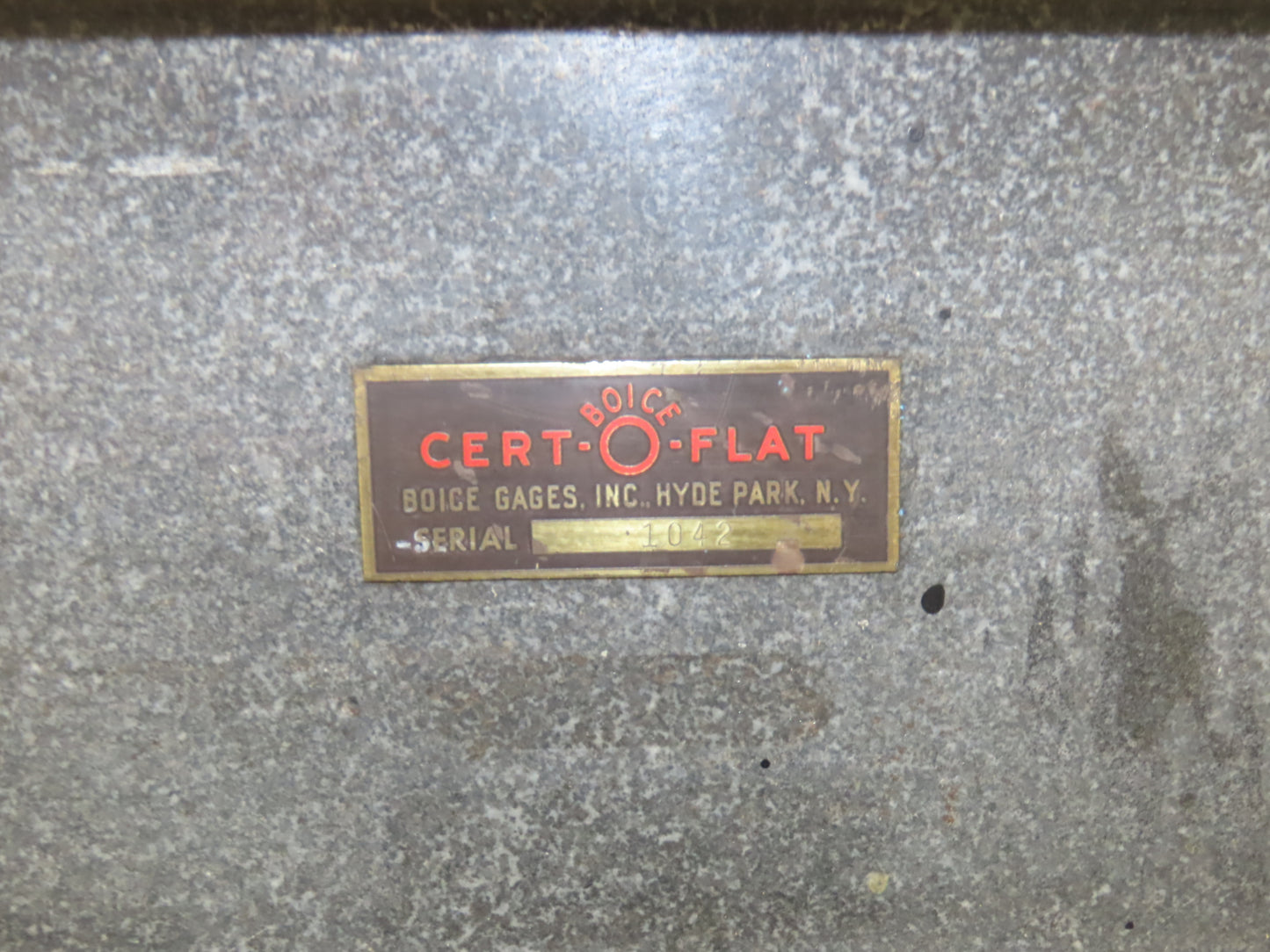 Cert-o-Flat Black Granite Surface Inspection Plate 36x72x10" Grade A 4 Ledges