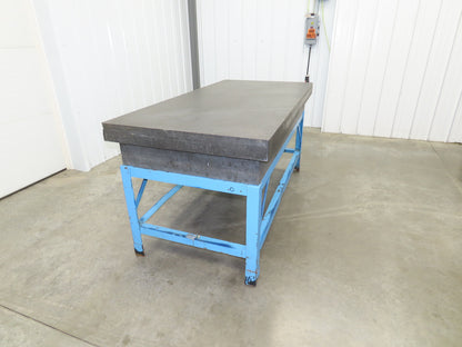 Cert-o-Flat Black Granite Surface Inspection Plate 36x72x10" Grade A 4 Ledges