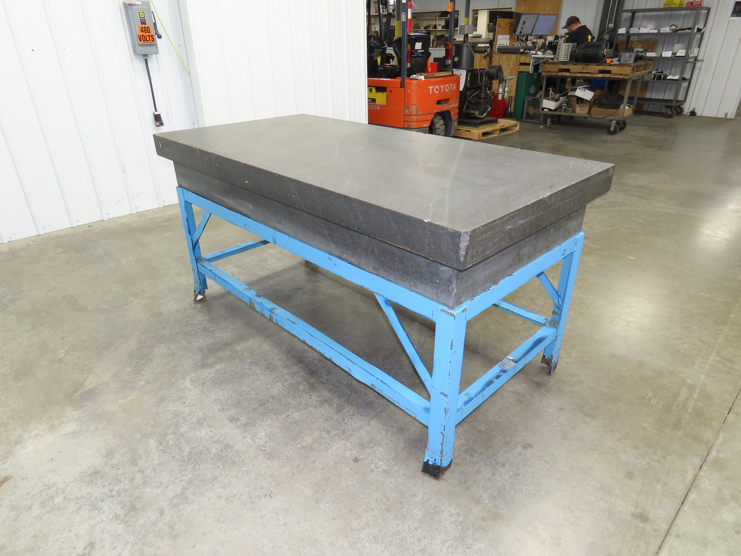 Cert-o-Flat Black Granite Surface Inspection Plate 36x72x10" Grade A 4 Ledges