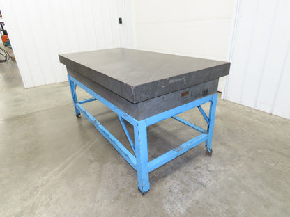 Cert-o-Flat Black Granite Surface Inspection Plate 36x72x10" Grade A 4 Ledges