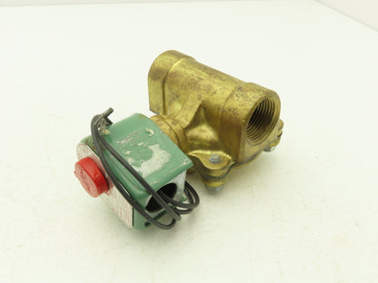 Asco 8210D4 Brass Solenoid Valve 2-Way NC 150 PSI 1" NPT Dry Air 120V 10.5 W
