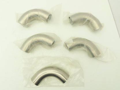 G2WC200H 2" OD Butt Weld Vacuum Tube 90° Radius Elbow SS A= 4.06" B= 3" Lot of 5
