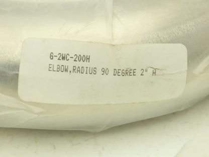 G2WC200H 2" OD Butt Weld Vacuum Tube 90° Radius Elbow SS A= 4.06" B= 3" Lot of 5