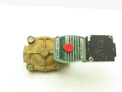 Asco JKF8210G3 Brass Solenoid Valve  3/4" N/C 5-250 AIR 5-150 w Jun Box