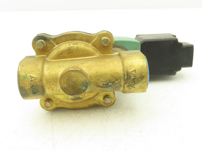 Asco JKF8210G3 Brass Solenoid Valve  3/4" N/C 5-250 AIR 5-150 w Jun Box
