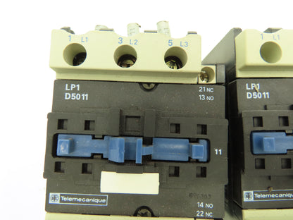Telemecanique LP1D5011 Contactor Motor Starter 70A 600V 40Hp Coil 24VDC Lot of 5