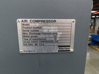 Atlas Copco ID60CSA Rotary Screw Air Compressor 20Hp 91.7 CFM 230v w/Air Dryer