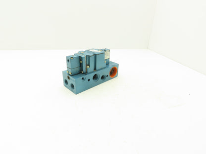 MAC 6222C-000-PM-RA11 Dual Pilot Operated Pneumatic Valve W/Air Pilot Valves