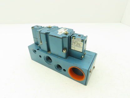 MAC 6222C-000-PM-RA11 Dual Pilot Operated Pneumatic Valve W/Air Pilot Valves