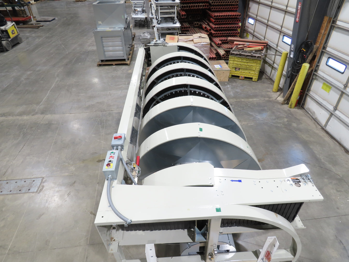 Ryson 1300-400-A1-6 Elevating Spiral Conveyor 16" Belt 2Hp 230/460V 3PH 17' 4"H