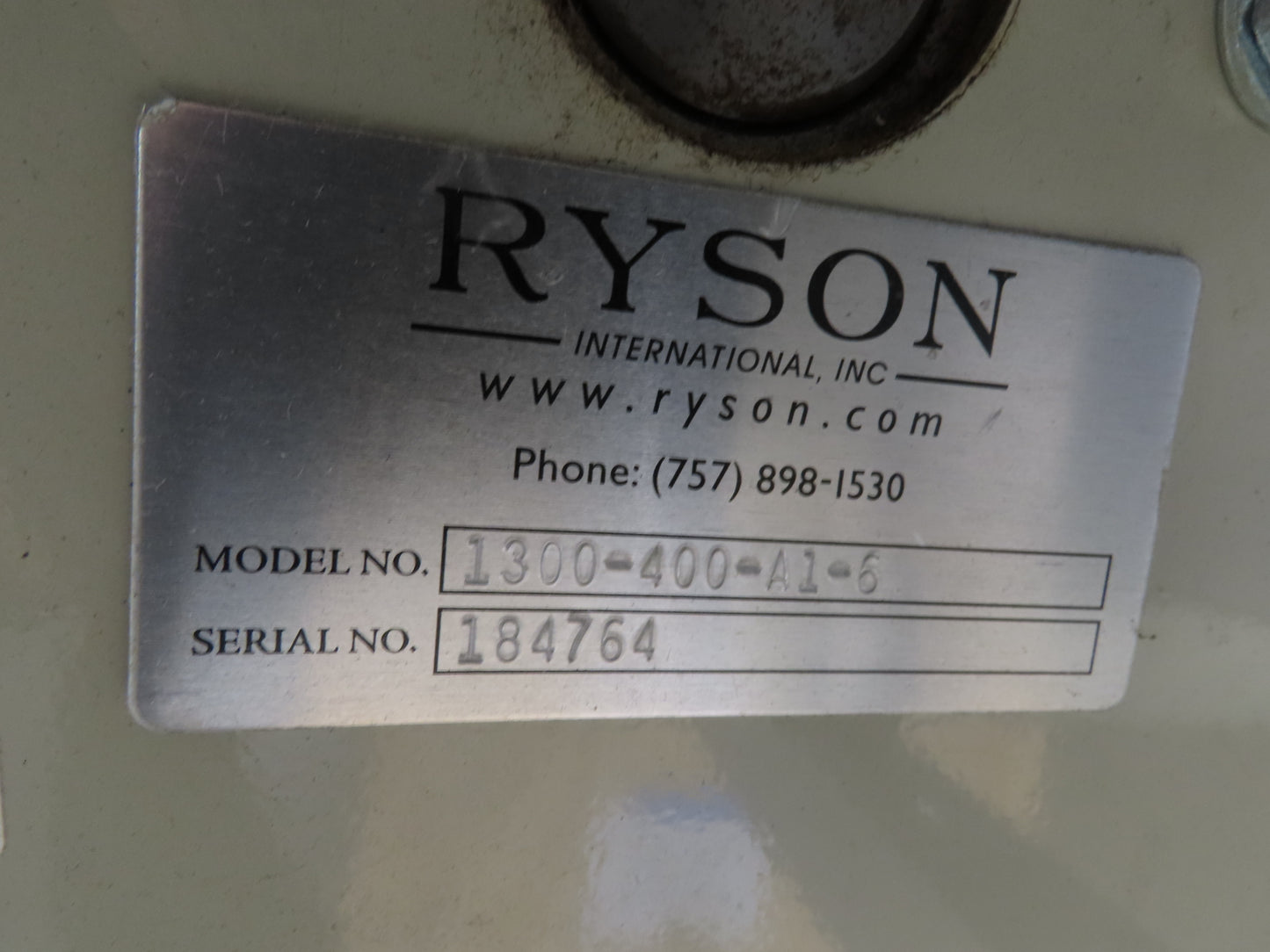 Ryson 1300-400-A1-6 Elevating Spiral Conveyor 16" Belt 2Hp 230/460V 3PH 17' 4"H