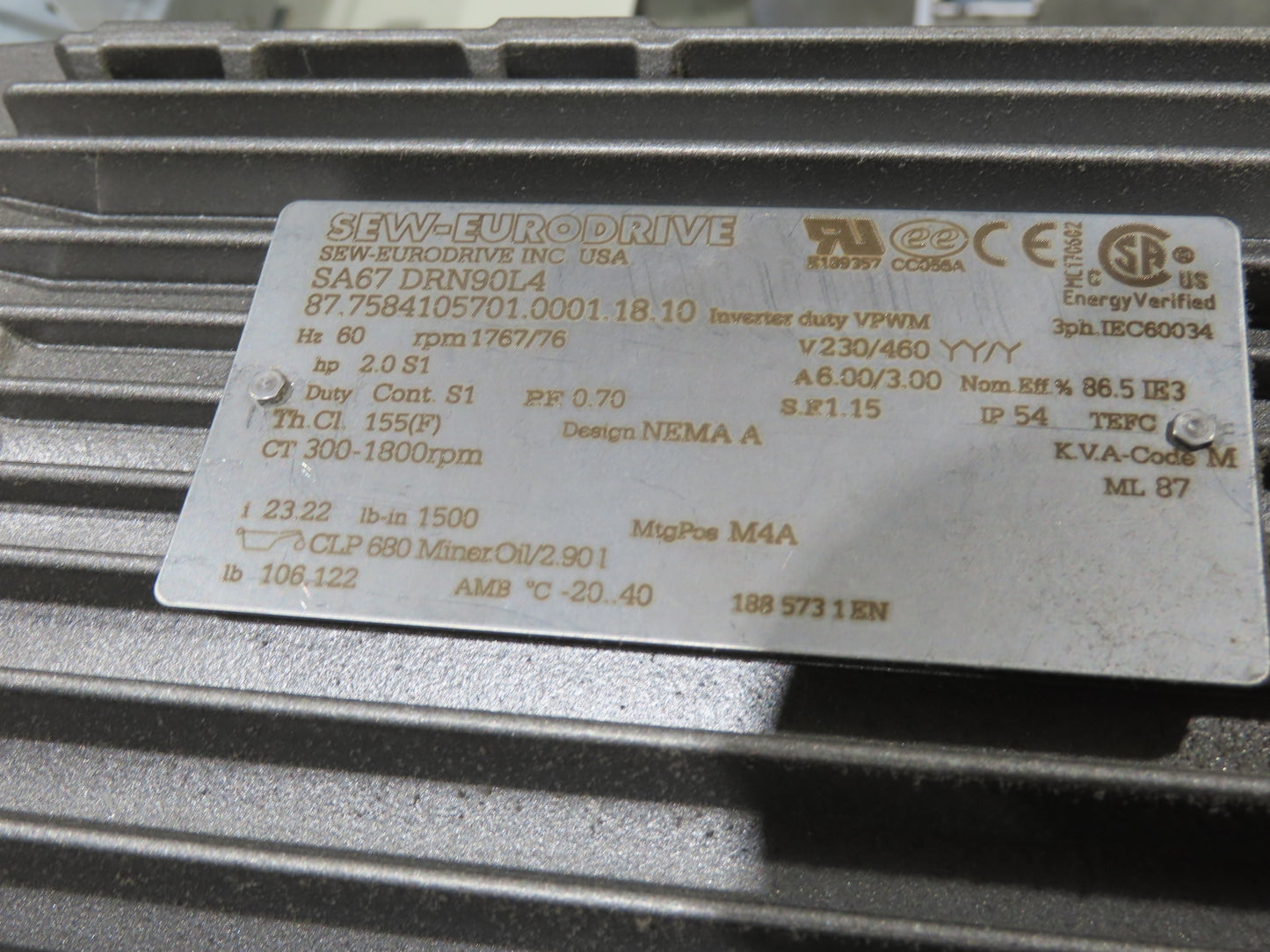 Ryson 1300-400-B3 Elevating Spiral Conveyor 16" Slat Belt 2Hp 230/460V 3PH 14'H