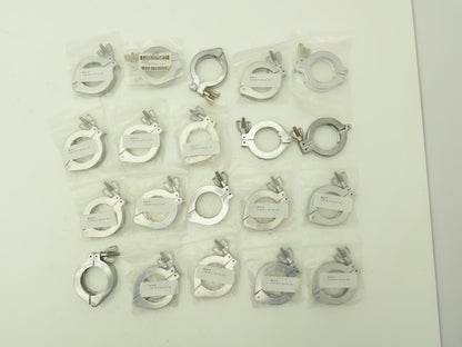 Nor-Cal NW-40-CP Aluminum Wing Nut Clamp Mixed for DN 40 ISO-KF Flange Lot of 20