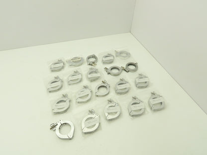 Nor-Cal NW-40-CP Aluminum Wing Nut Clamp Mixed for DN 40 ISO-KF Flange Lot of 20