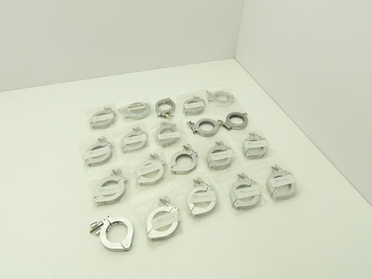 Nor-Cal NW-40-CP Aluminum Wing Nut Clamp Mixed for DN 40 ISO-KF Flange Lot of 20