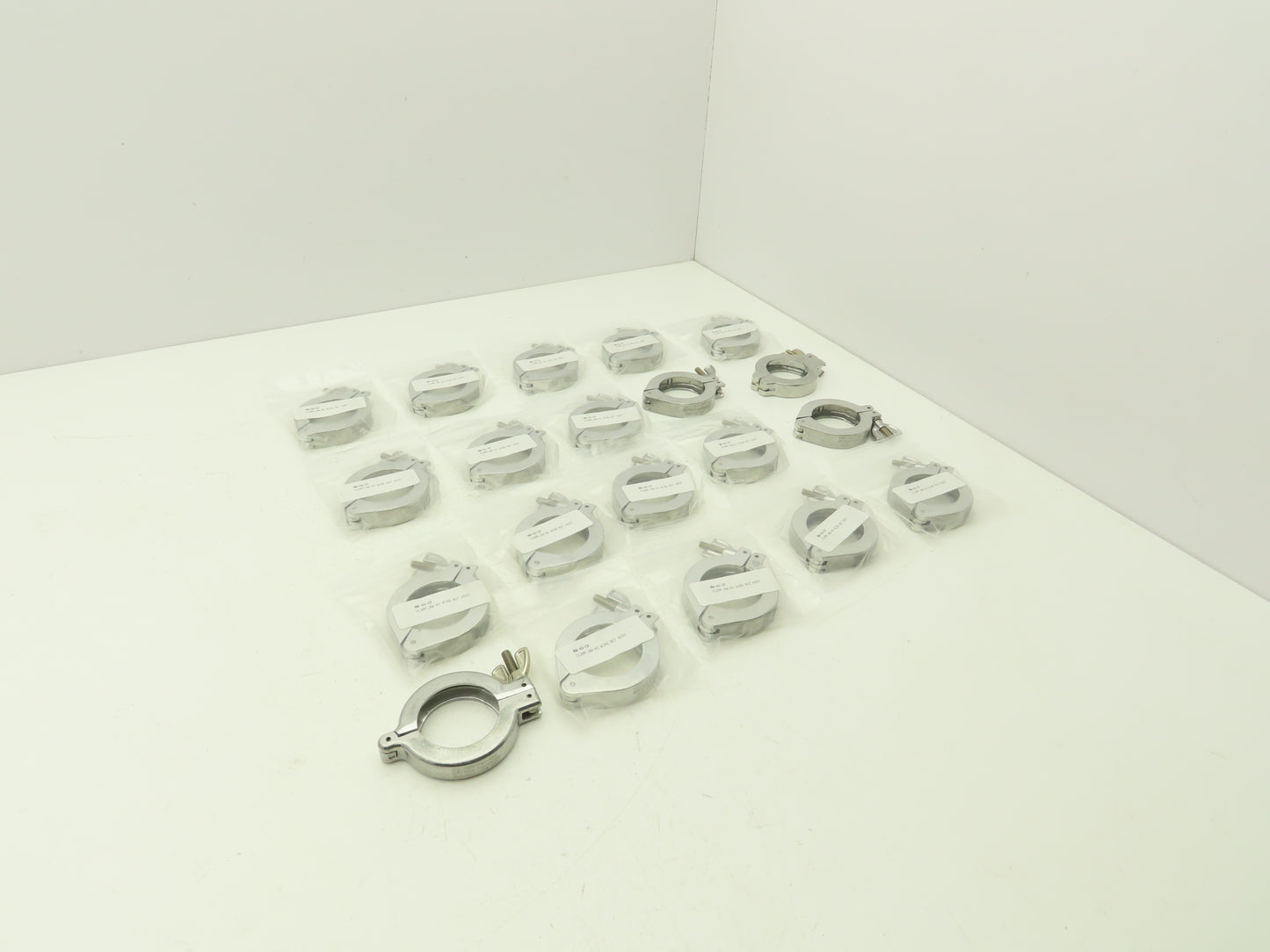 Nor-Cal NW-40-CP Aluminum Wing Nut Clamp for DN 40 ISO-KF Flange Lot of 20