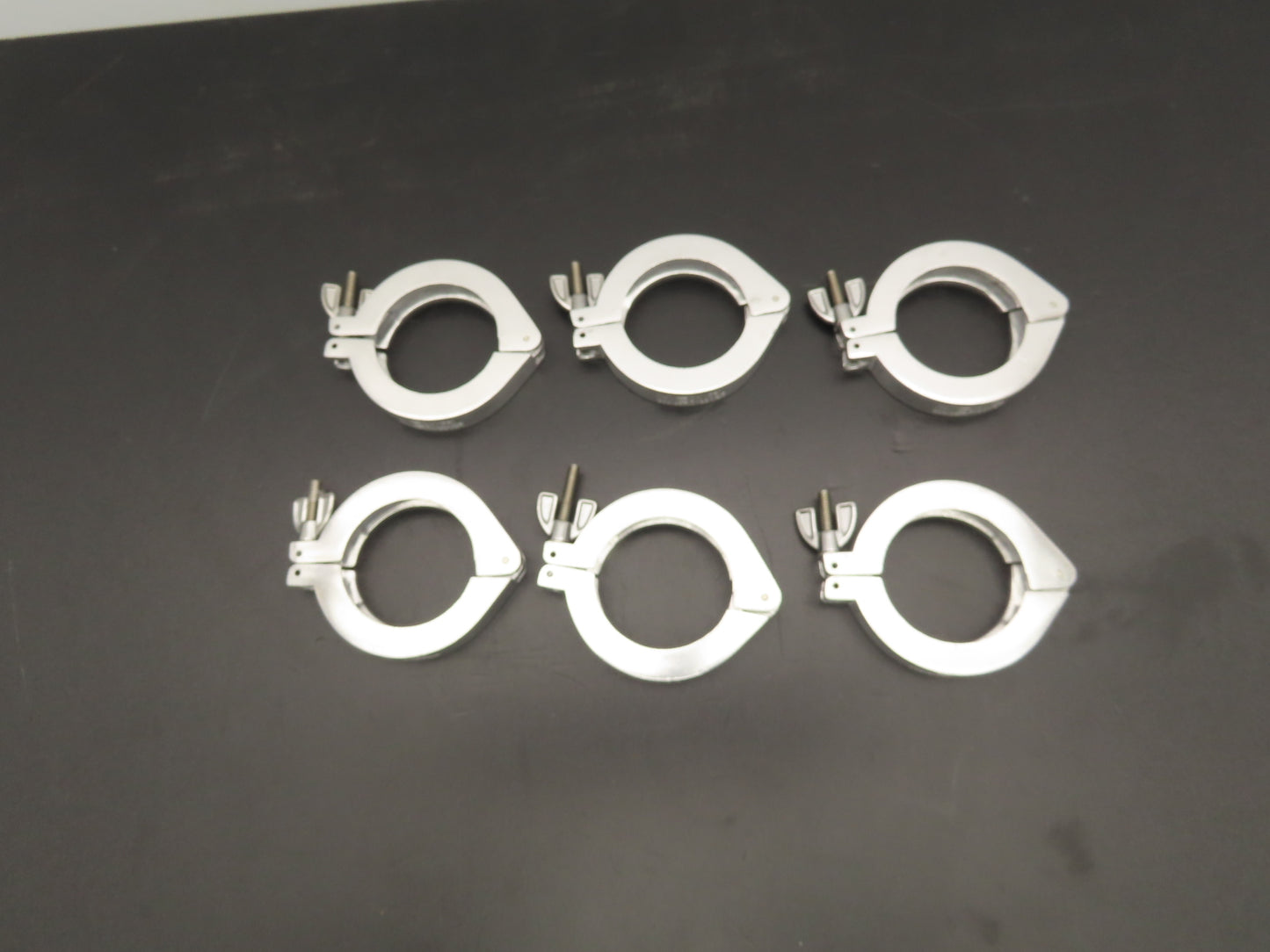 Nor-Cal NW-50-CP Aluminum Wing Nut Clamp for DN 50 ISO-KF Flange Lot of 6