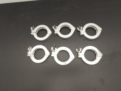 Nor-Cal NW-50-CP Aluminum Wing Nut Clamp for DN 50 ISO-KF Flange Lot of 6