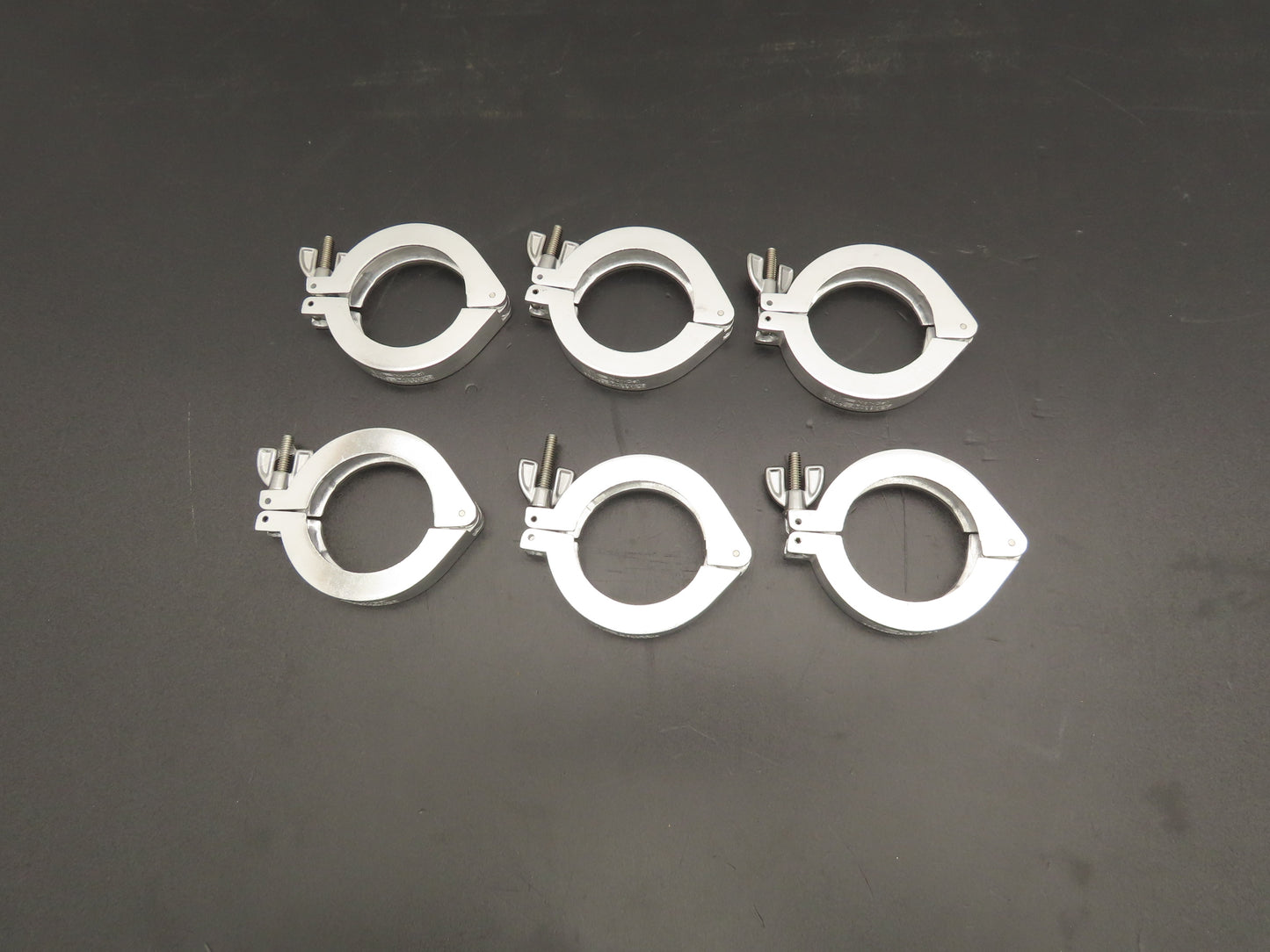 Nor-Cal NW-50-CP Aluminum Wing Nut Clamp for DN 50 ISO-KF Flange Lot of 6