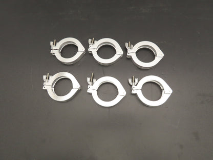 Nor-Cal NW-50-CP Aluminum Wing Nut Clamp for DN 50 ISO-KF Flange Lot of 6