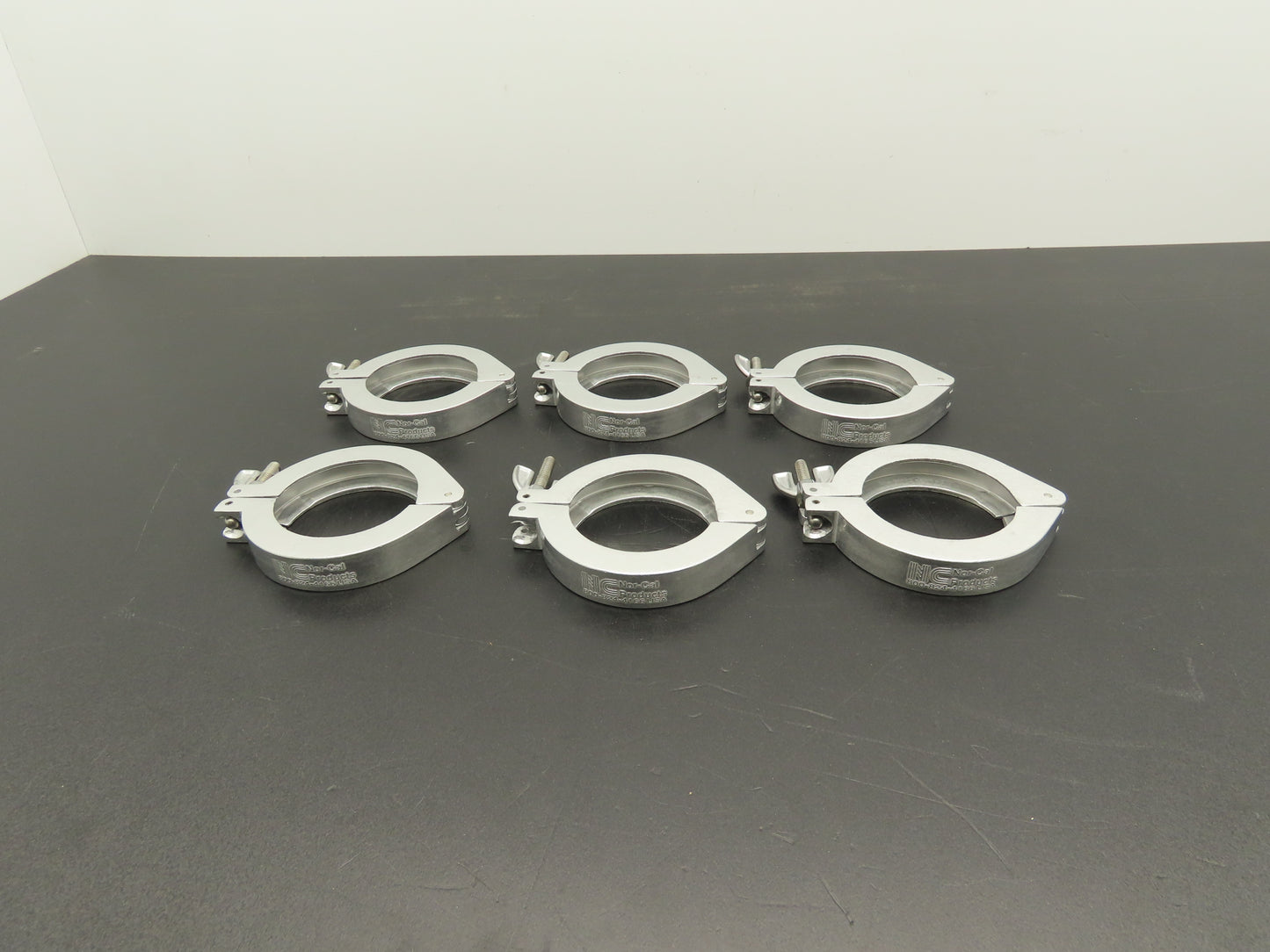 Nor-Cal NW-50-CP Aluminum Wing Nut Clamp for DN 50 ISO-KF Flange Lot of 6
