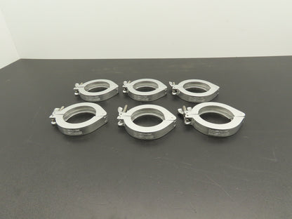 Nor-Cal NW-50-CP Aluminum Wing Nut Clamp for DN 50 ISO-KF Flange Lot of 6