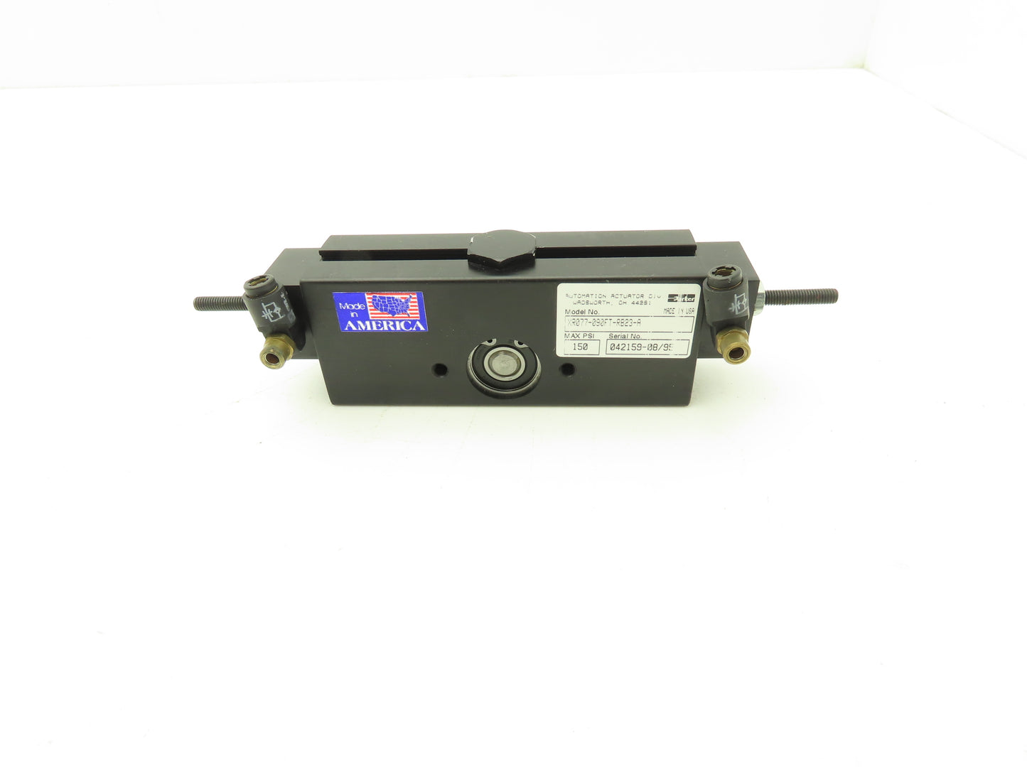 Parker XR077-090FT-RB23-A Pneumatic Rotary Actuator 3/8" Shaft 90Deg Rotation