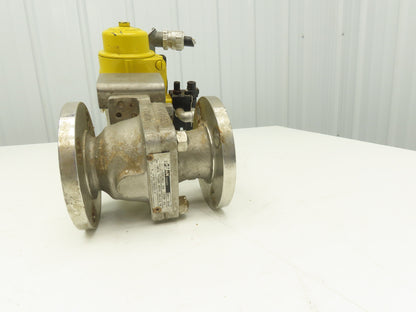 Velan 2"-150 Stainless Flanged Ball Valve w/Hytork 131 Pneumatic Actuator 120V