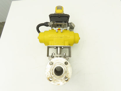 Velan 2"-150 Stainless Flanged Ball Valve w/Hytork 131 Pneumatic Actuator 120V