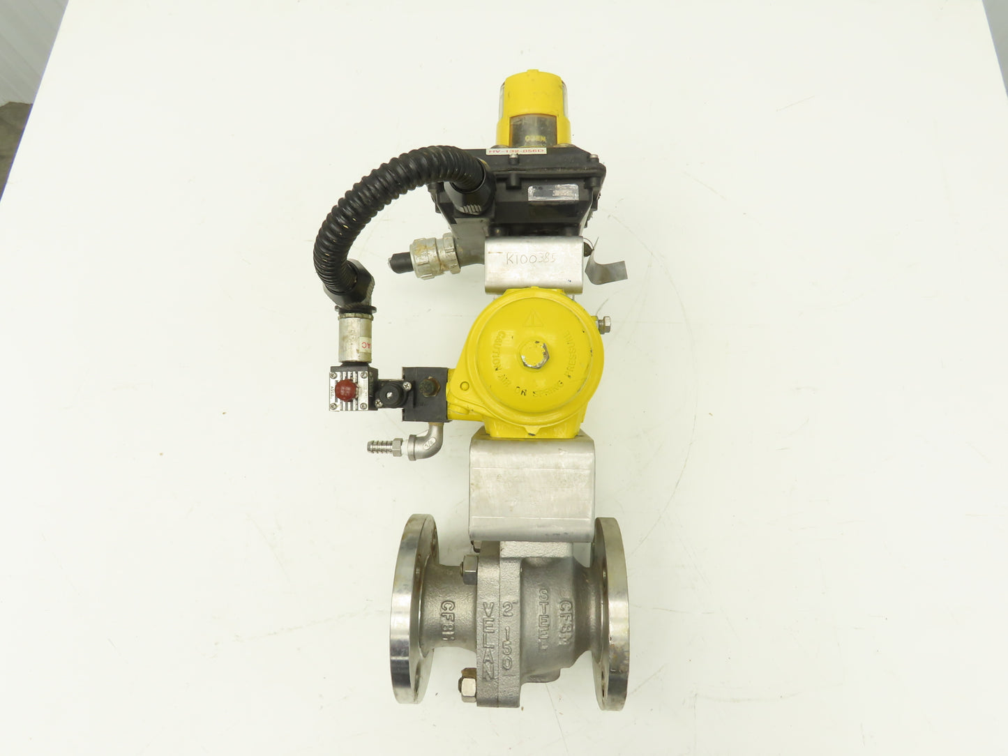 Velan 2"-150 Stainless Flanged Ball Valve w/Hytork 131 Pneumatic Actuator 120V