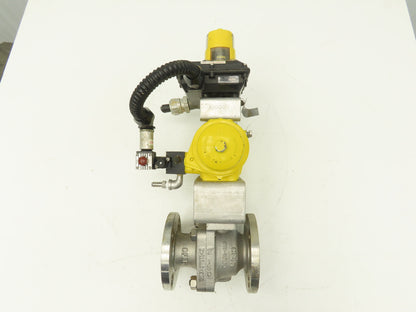 Velan 2"-150 Stainless Flanged Ball Valve w/Hytork 131 Pneumatic Actuator 120V