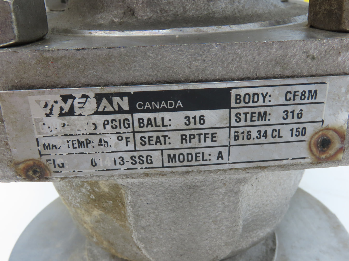 Velan 2"-150 Stainless Flanged Ball Valve w/Hytork 131 Pneumatic Actuator 120V
