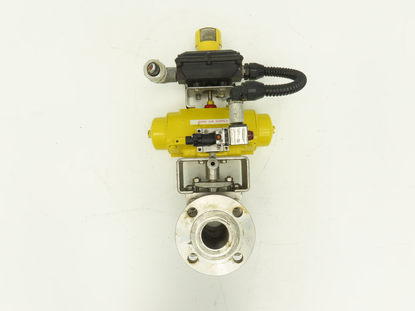 Velan 2"-150 Stainless Flanged Ball Valve w/Hytork 131 Pneumatic Actuator 120V
