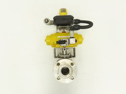 Velan 2"-150 Stainless Flanged Ball Valve w/Hytork 131 Pneumatic Actuator 120V