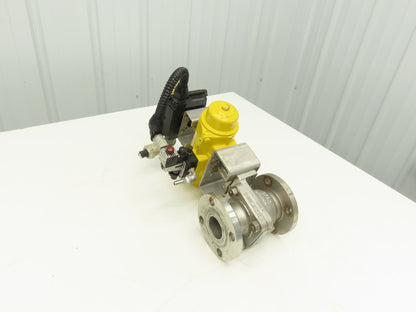 Velan 2"-150 Stainless Flanged Ball Valve w/Hytork 131 Pneumatic Actuator 120V