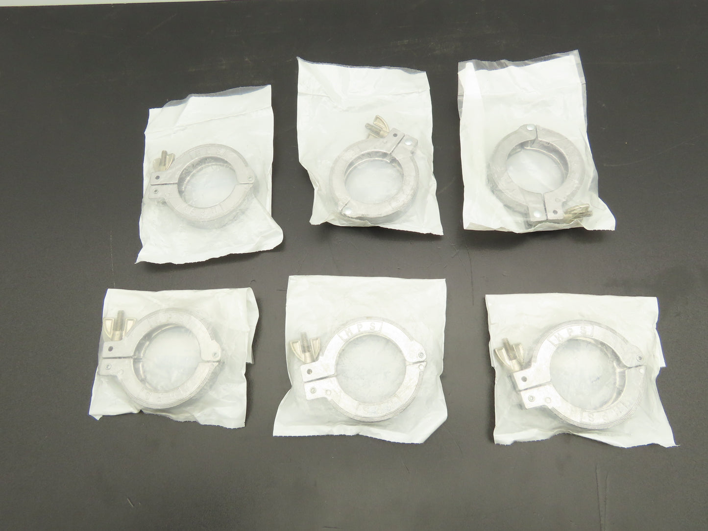 MKS Instruments 100312906 Aluminum Wing Nut Clamp NW 50 ISO-KF Flange Lot of 6