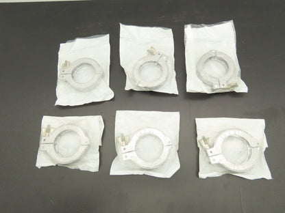MKS Instruments 100312906 Aluminum Wing Nut Clamp NW 50 ISO-KF Flange Lot of 6