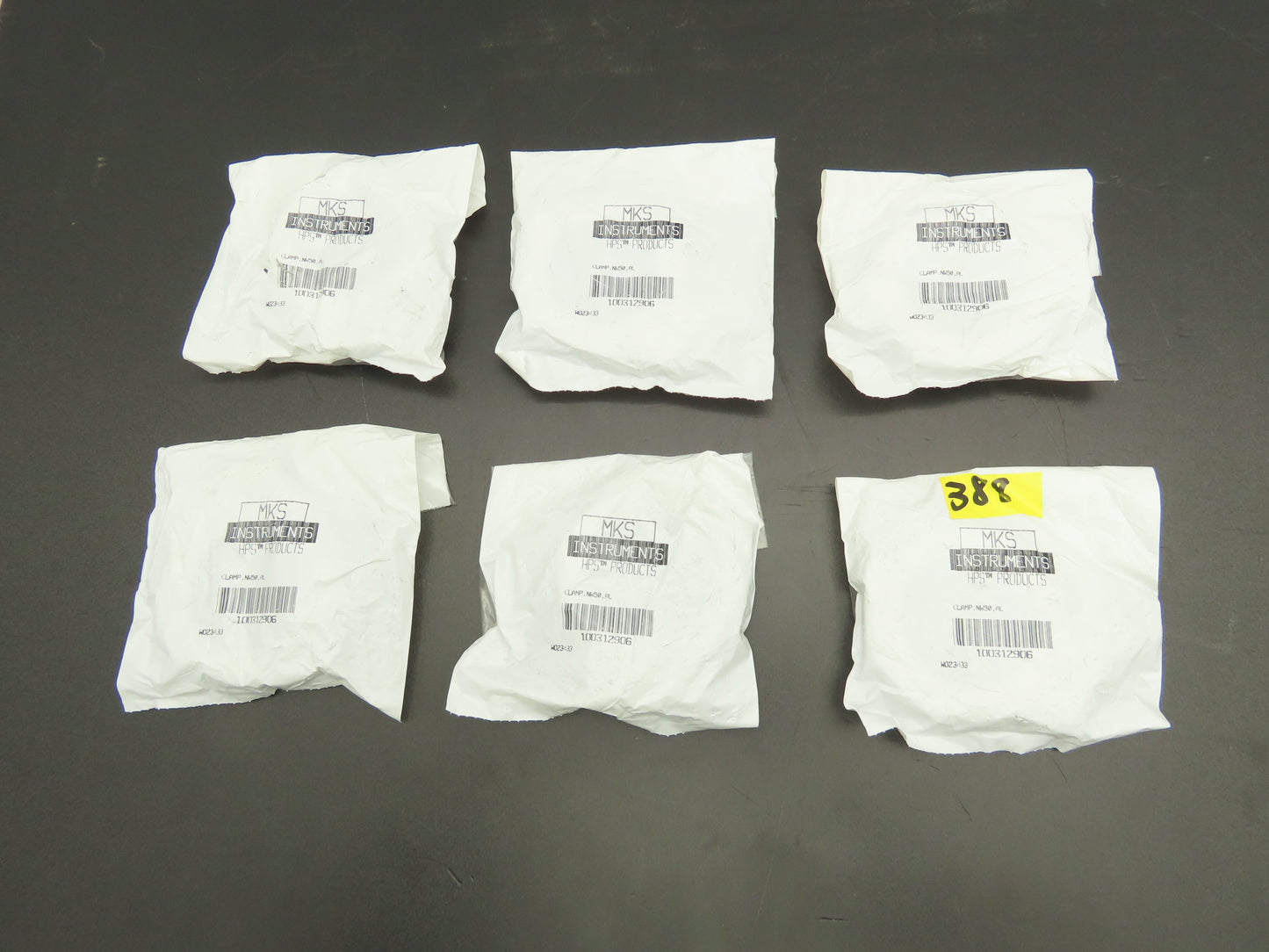 MKS Instruments 100312906 Aluminum Wing Nut Clamp NW 50 ISO-KF Flange Lot of 6