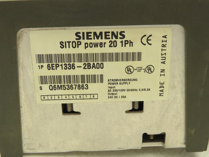 Siemens 6EP1336-2BA00 SITOP Power Supply 24V 20A Output Lot of 3