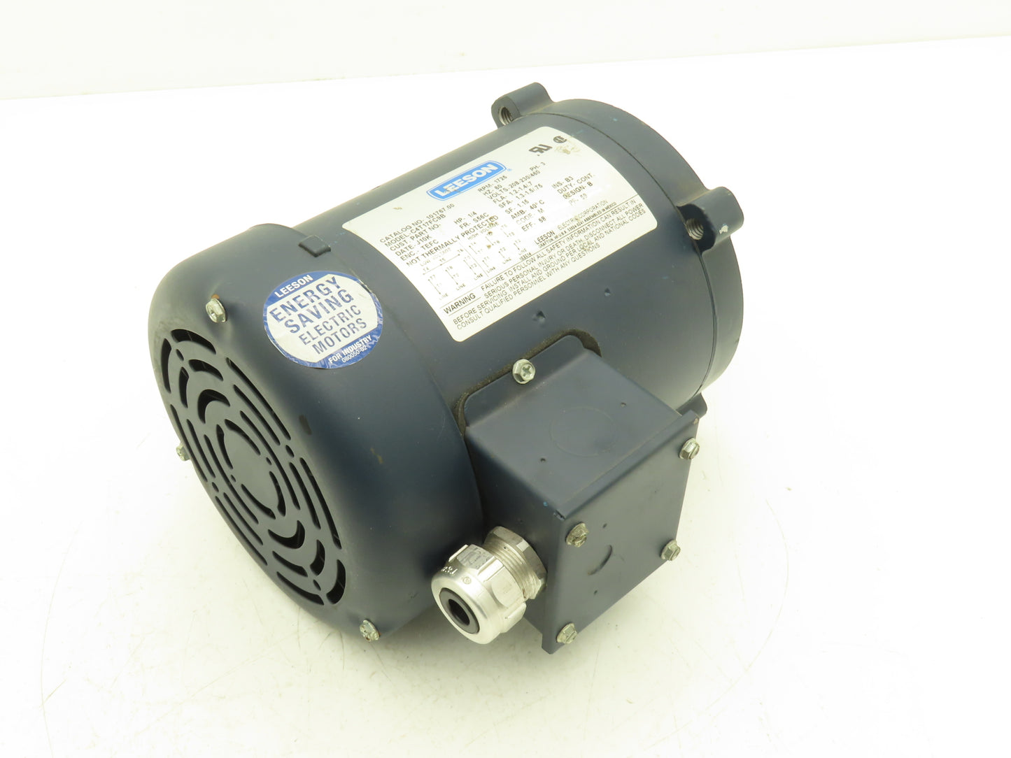 Leeson Electric C4T17FC9B AC Motor 1/4Hp 1725 RPM 230/460V 3PH 56C 101767.00