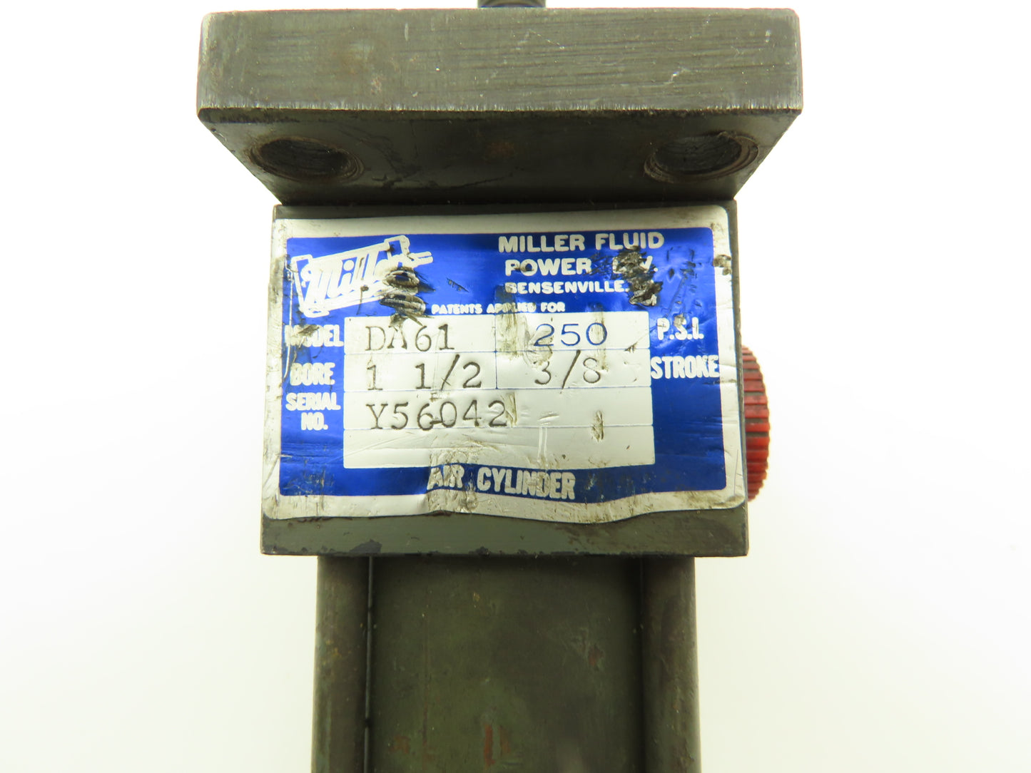 Miller DA61 Double Rod Pneumatic Air Cylinder 1.5" Bore 3/8" Stroke 250psi