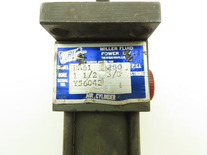 Miller DA61 Double Rod Pneumatic Air Cylinder 1.5" Bore 3/8" Stroke 250psi