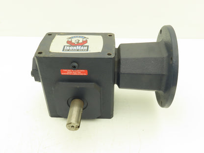 Leeson IronMan BM821-50-L-56 Worm Gearbox 50:1 Reducer 1/4Hp 35rpm 56C LH