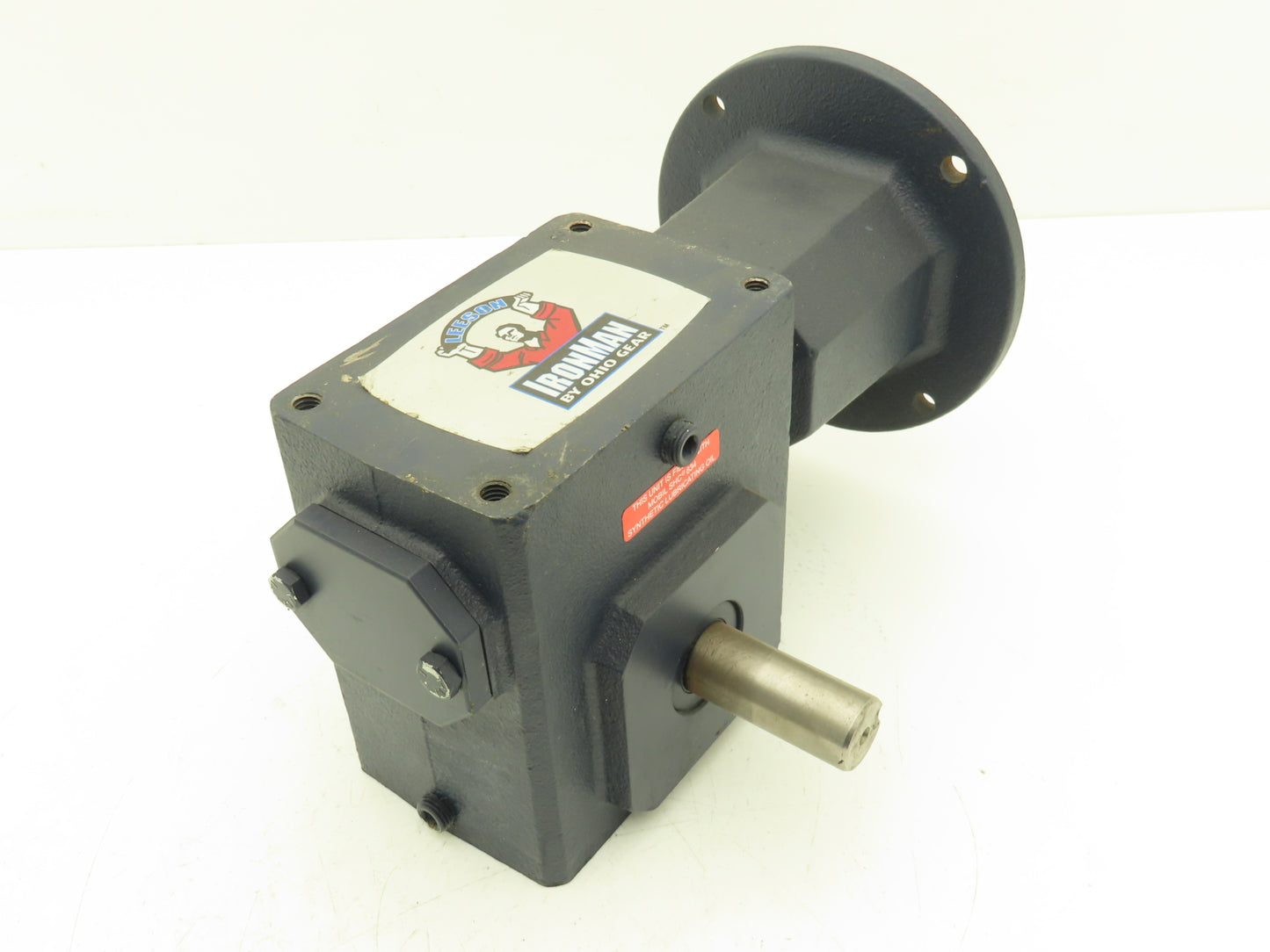 Leeson IronMan BM821-50-L-56 Worm Gearbox 50:1 Reducer 1/4Hp 35rpm 56C LH